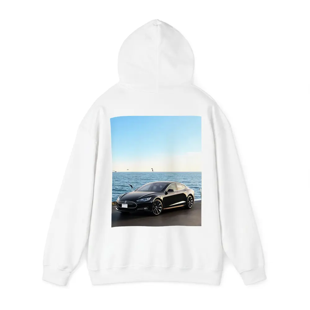 Tesla Model S Black Coastal Ocean View – Hoodies