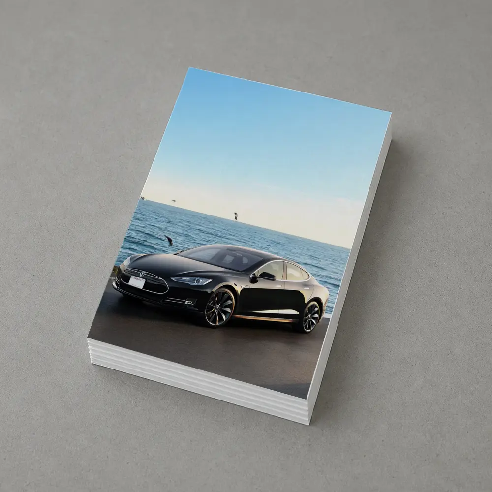 Tesla Model S Black Coastal Ocean View – Postcards