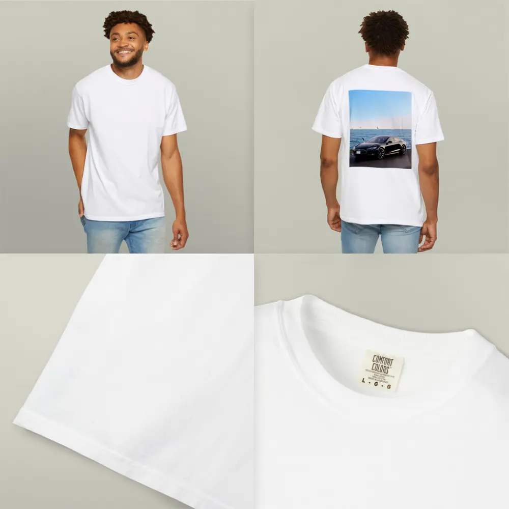 Tesla Model S Black Coastal Ocean View – T-Shirts