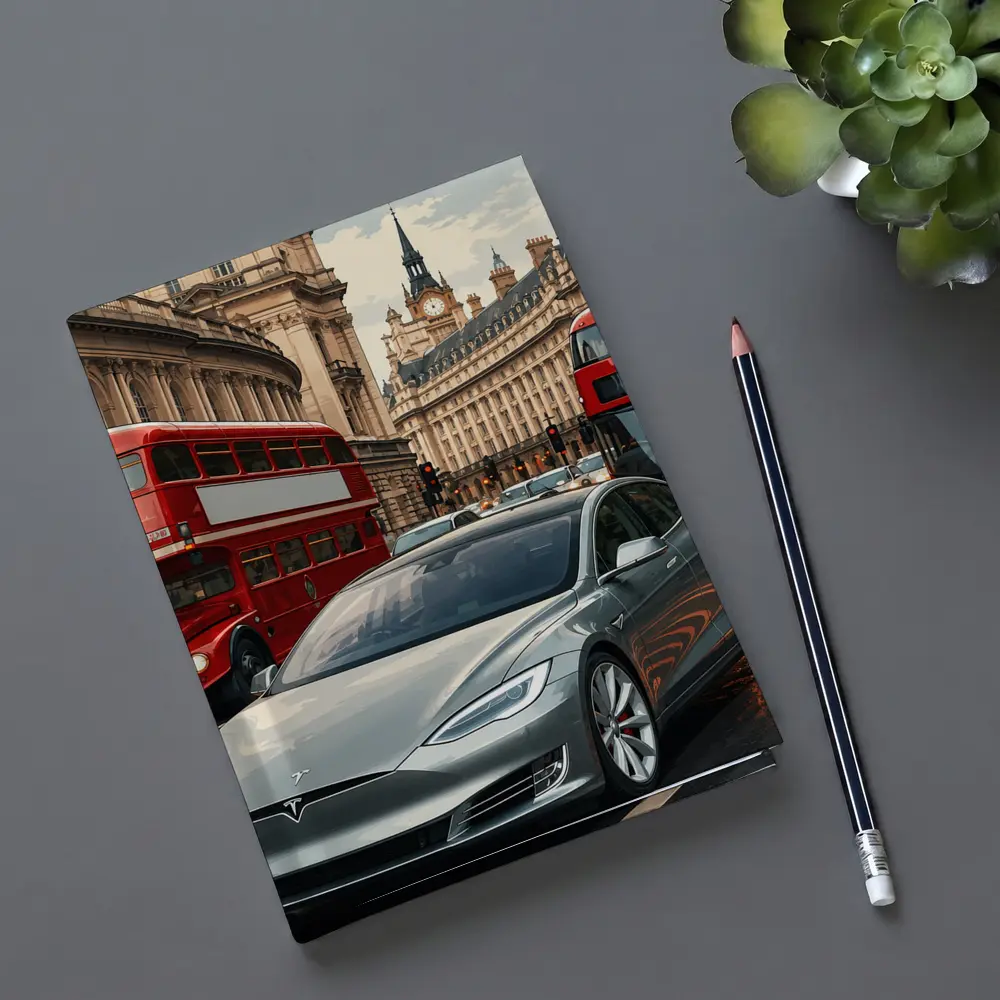 Tesla Model S London Double Decker Buses – Notebooks