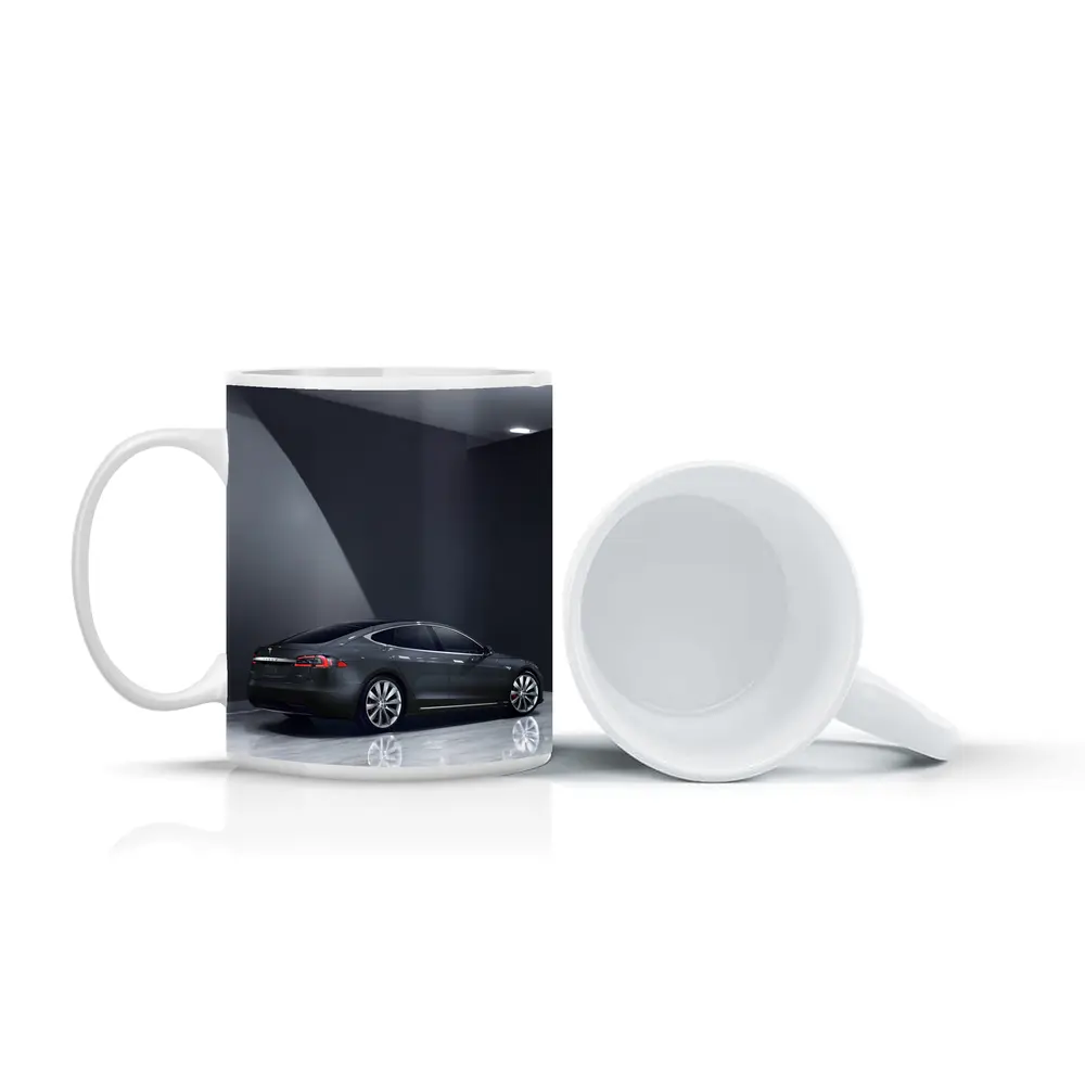 Tesla Model S Dark Gray Studio Shot – Mugs