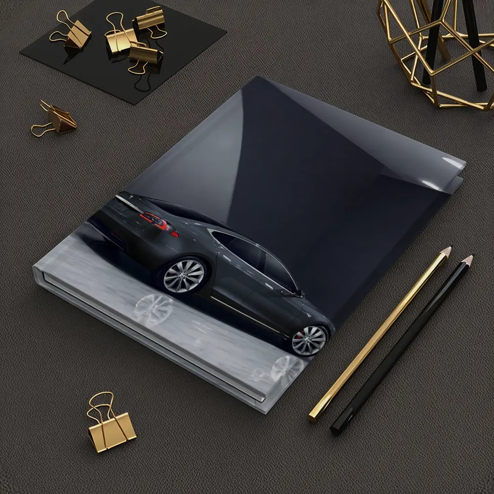 Tesla Model S Dark Gray Studio Shot – Notebooks
