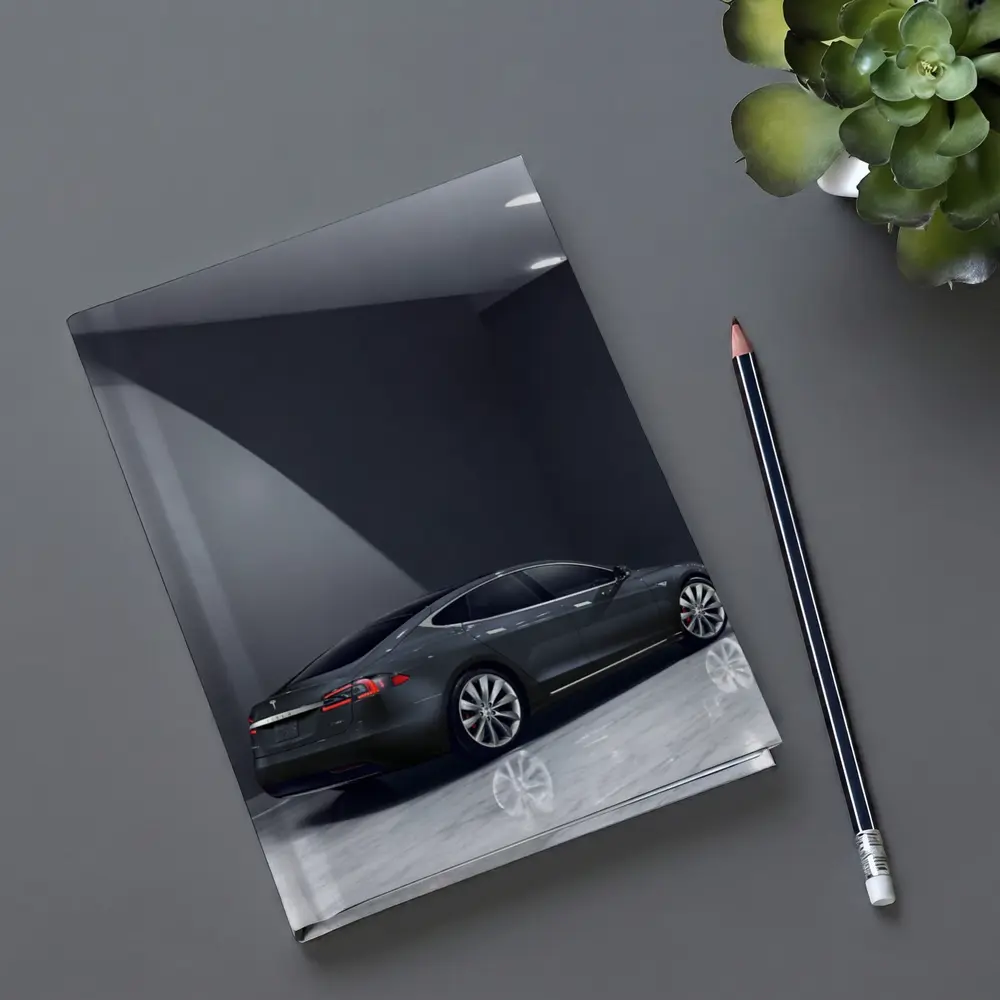 Tesla Model S Dark Gray Studio Shot – Notebooks