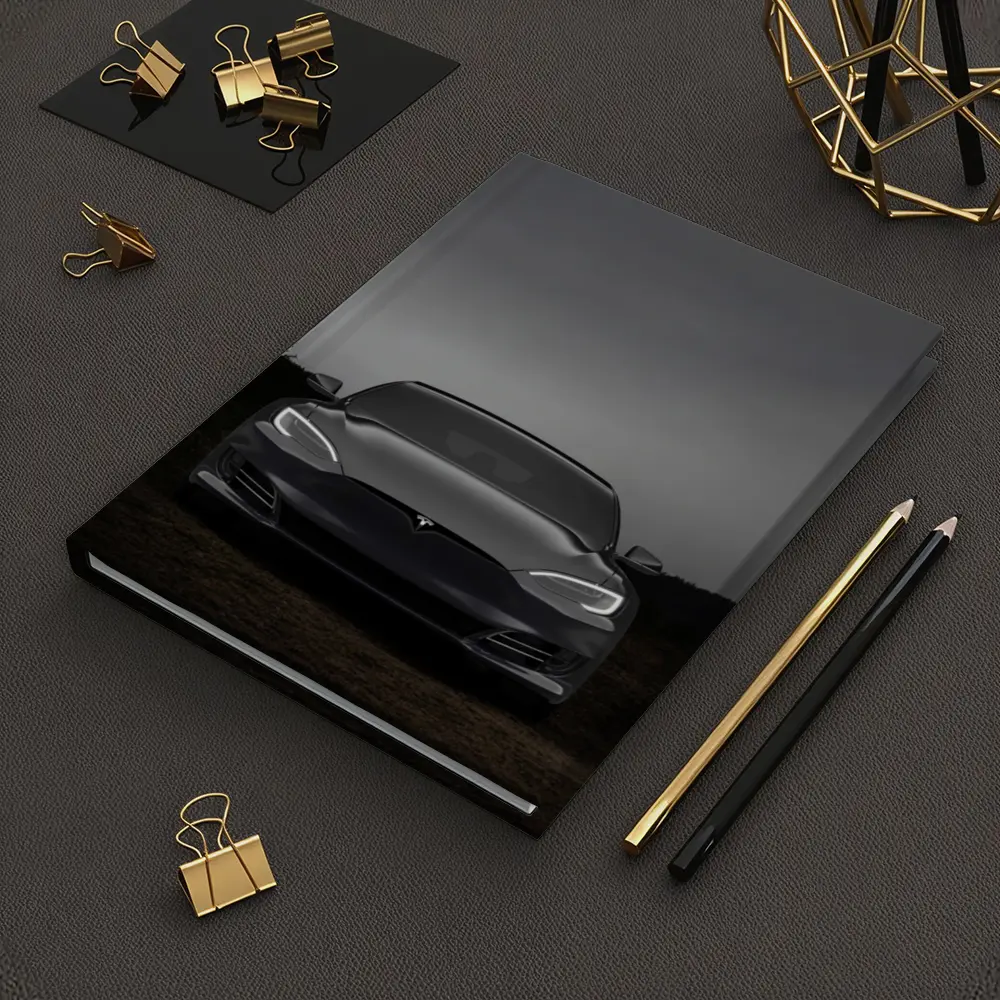 Tesla Model S Dark Moody Night Sky – Notebooks