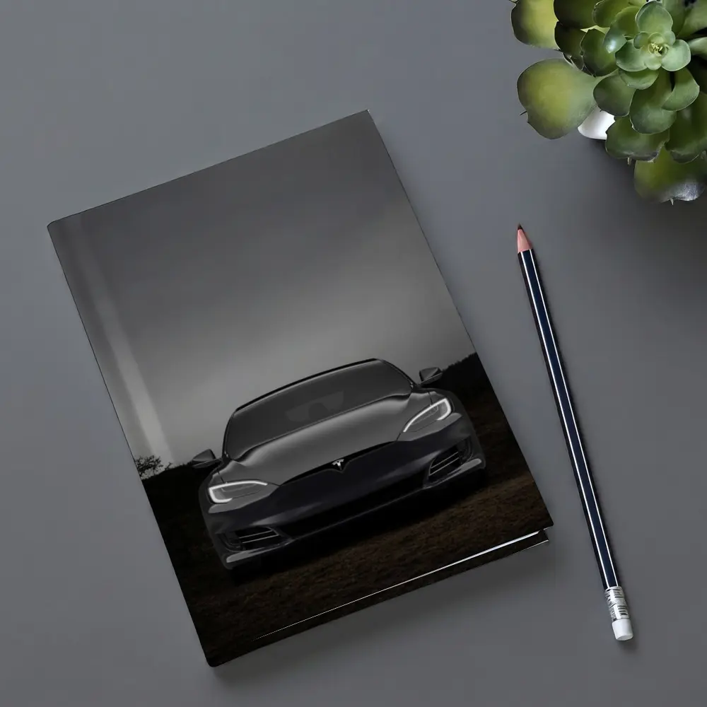 Tesla Model S Dark Moody Night Sky – Notebooks