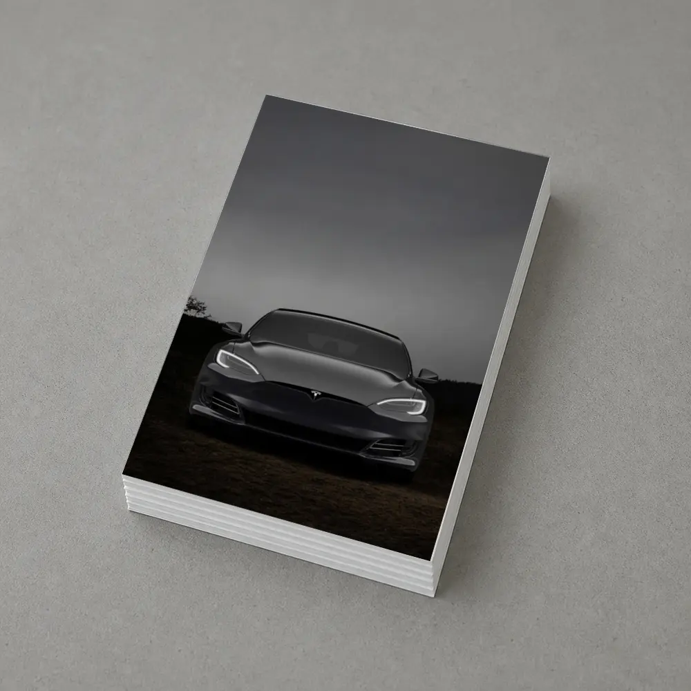 Tesla Model S Dark Moody Night Sky – Postcards