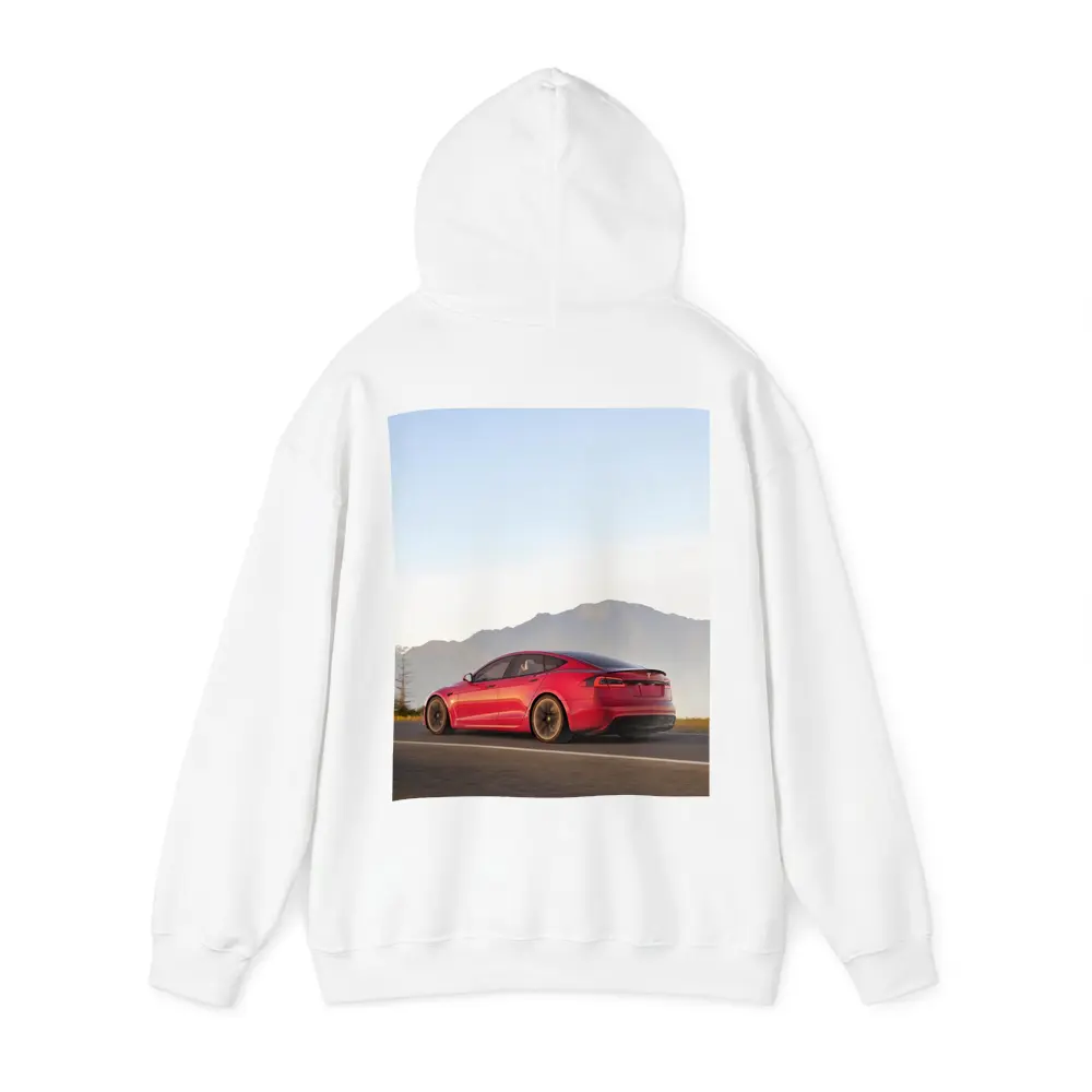 Red Tesla Model S Mountain Road Drive – Hoodies