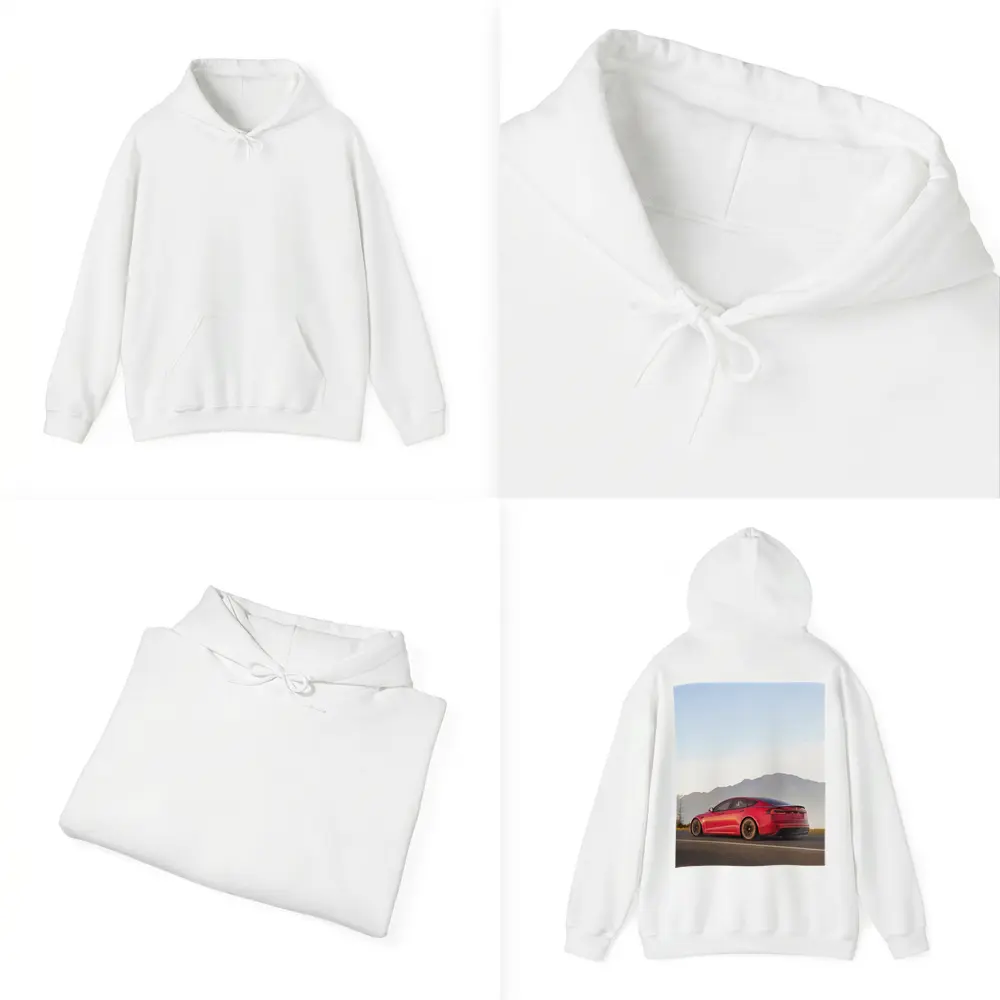 Red Tesla Model S Mountain Road Drive – Hoodies