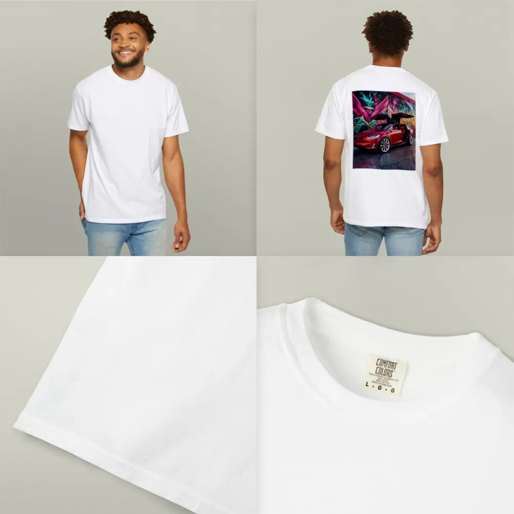 Tesla Model X Red Falcon Wings Graffiti Wall – T-Shirts