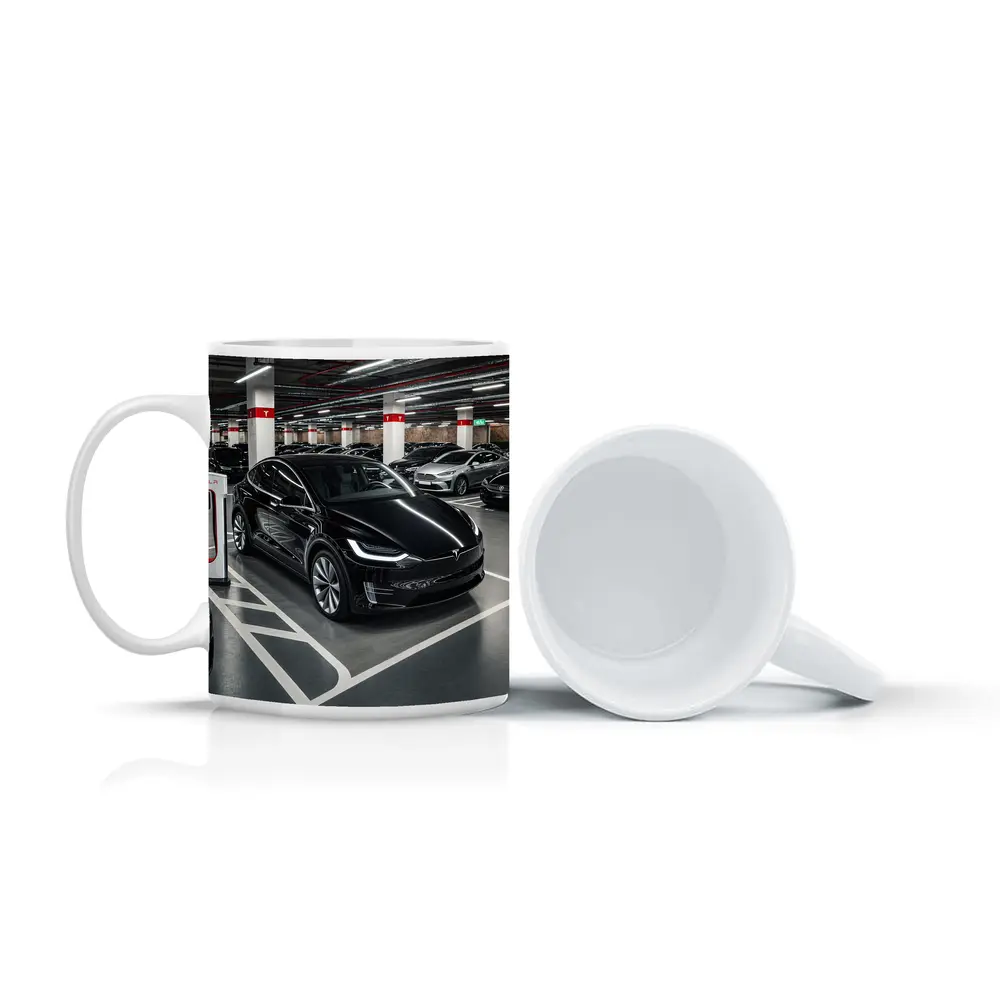 Tesla Model X Black Supercharger Parking Garage – Mugs