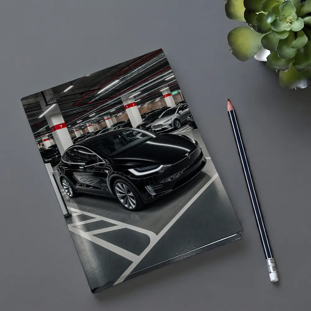 Tesla Model X Black Supercharger Parking Garage – Notebooks