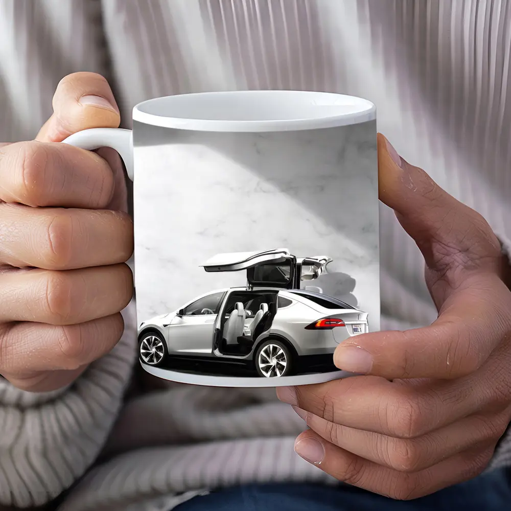 Tesla Model X Falcon Wing Doors Marble – Mugs