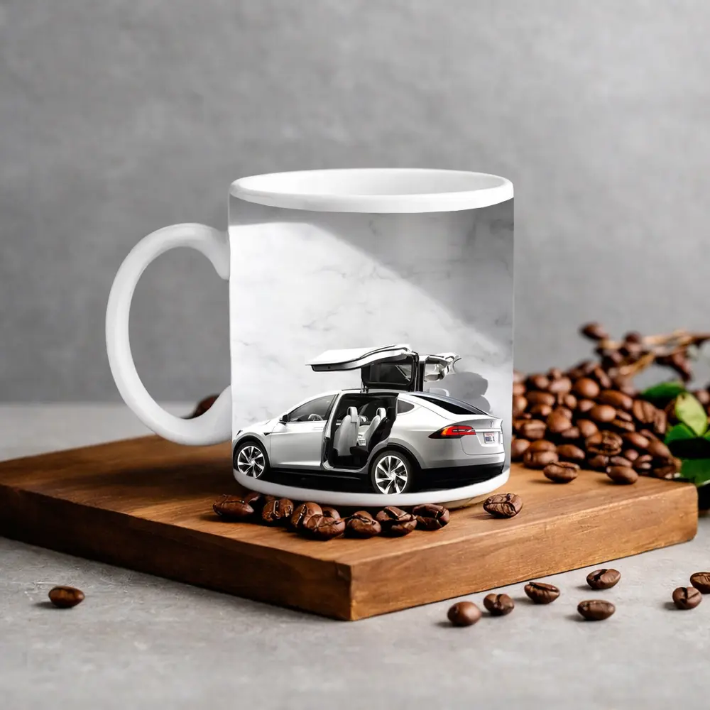 Tesla Model X Falcon Wing Doors Marble – Mugs