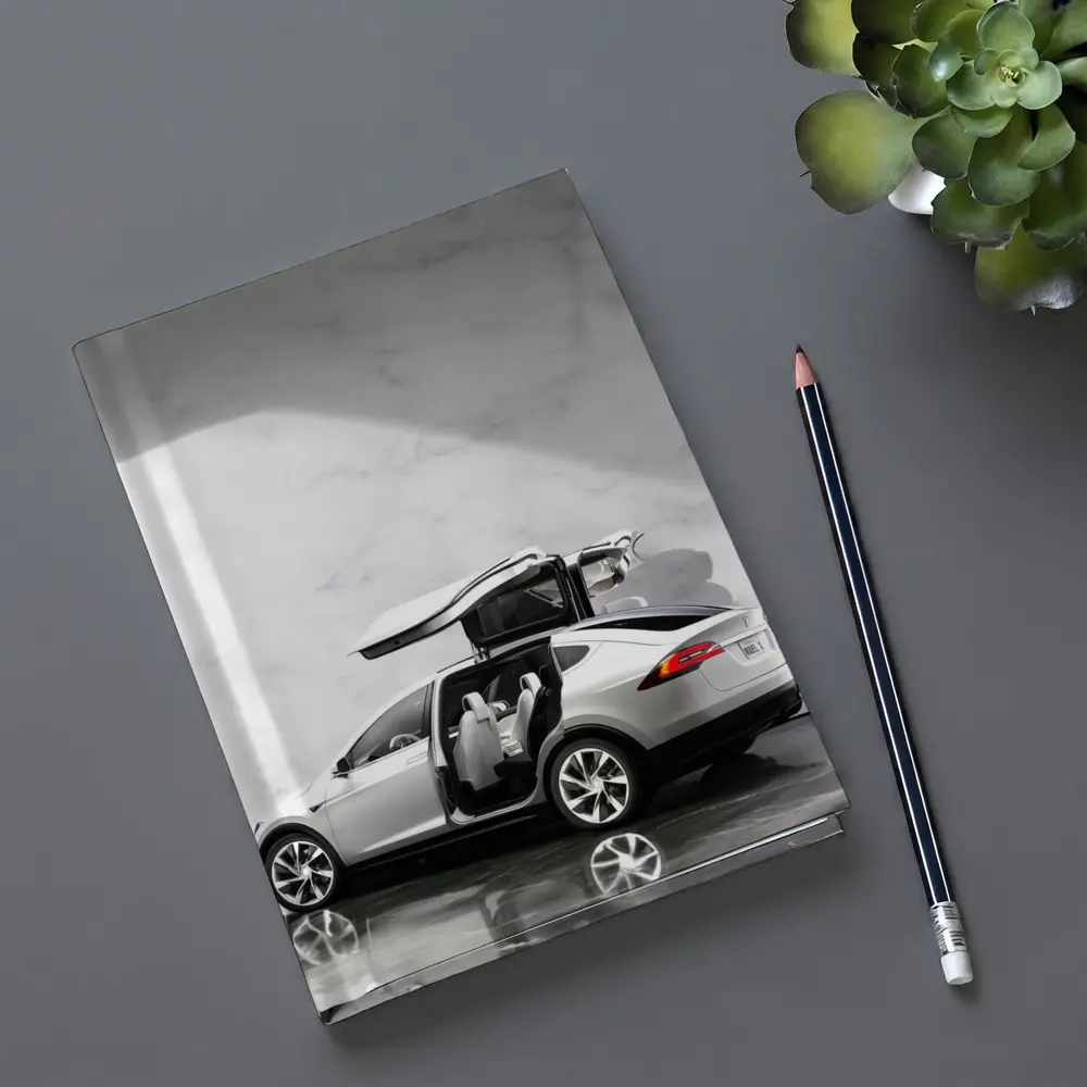 Tesla Model X Falcon Wing Doors Marble – Notebooks