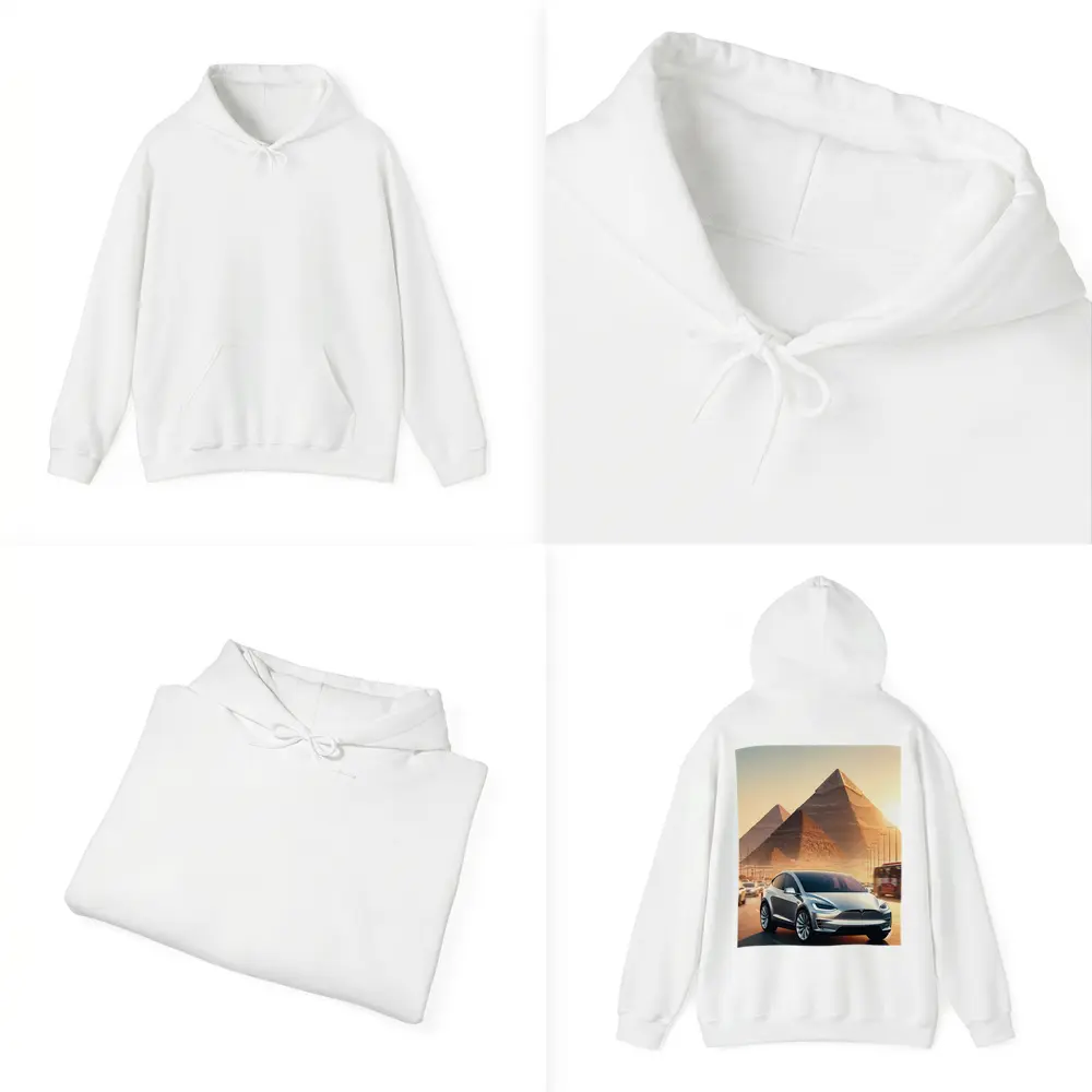 Tesla Model X Cairo Egypt Pyramids Sunset – Hoodies
