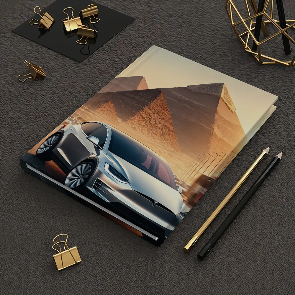 Tesla Model X Cairo Egypt Pyramids Sunset – Notebooks