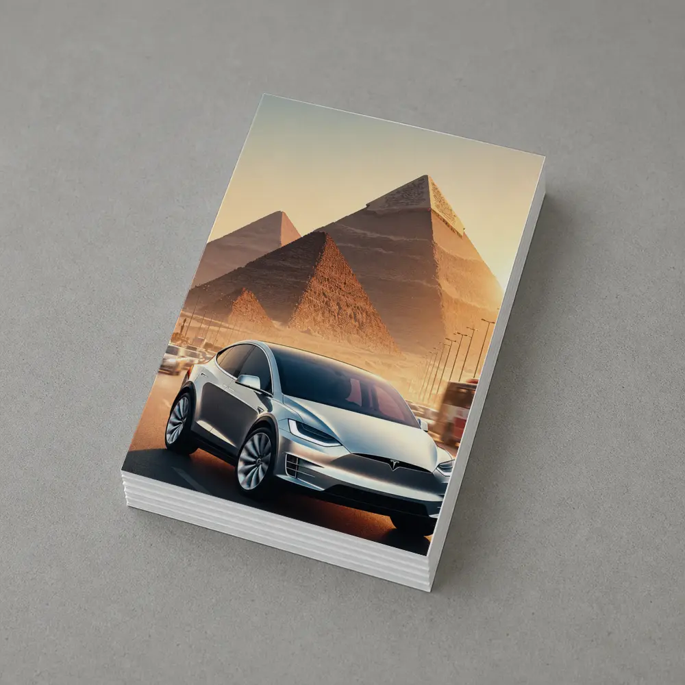 Tesla Model X Cairo Egypt Pyramids Sunset – Postcards