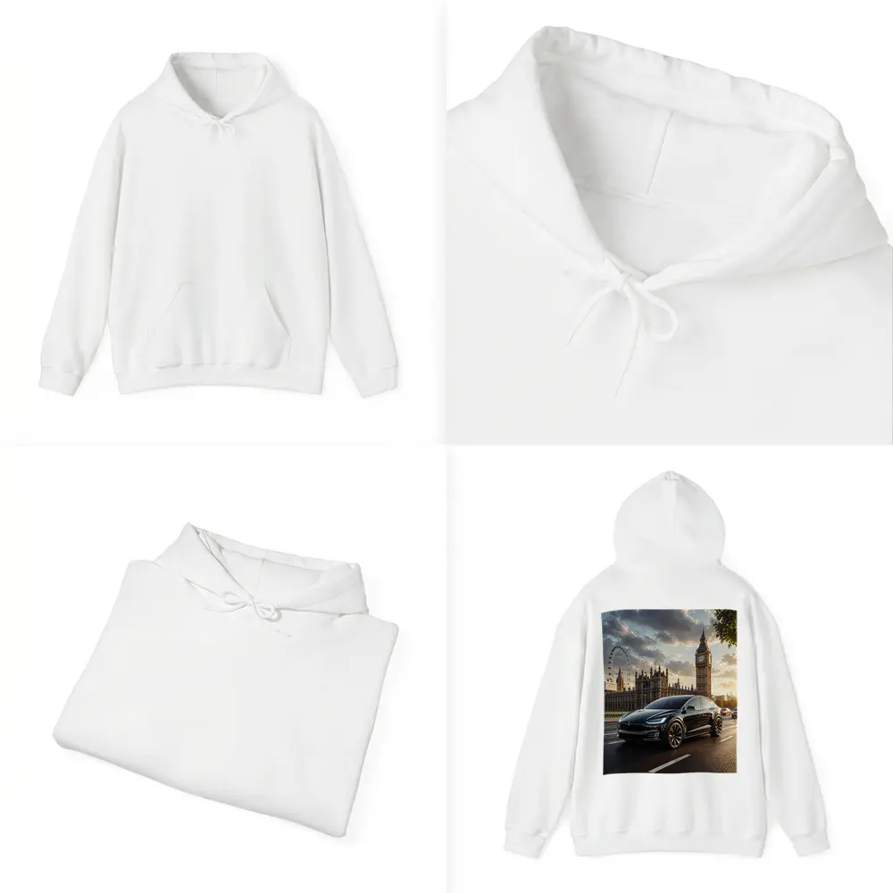 Tesla Model X Black London Big Ben – Hoodies