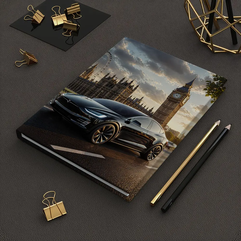 Tesla Model X Black London Big Ben – Notebooks