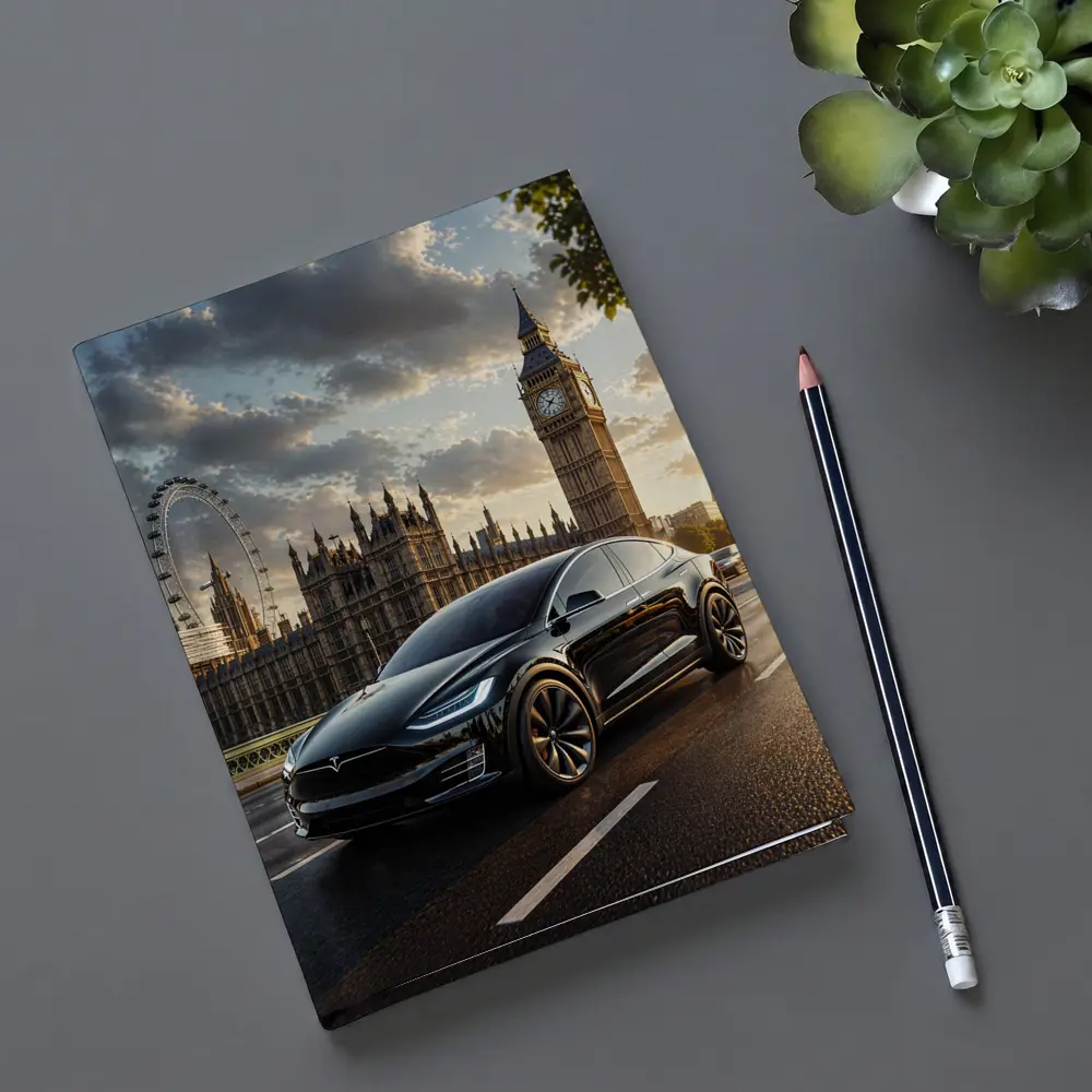 Tesla Model X Black London Big Ben – Notebooks