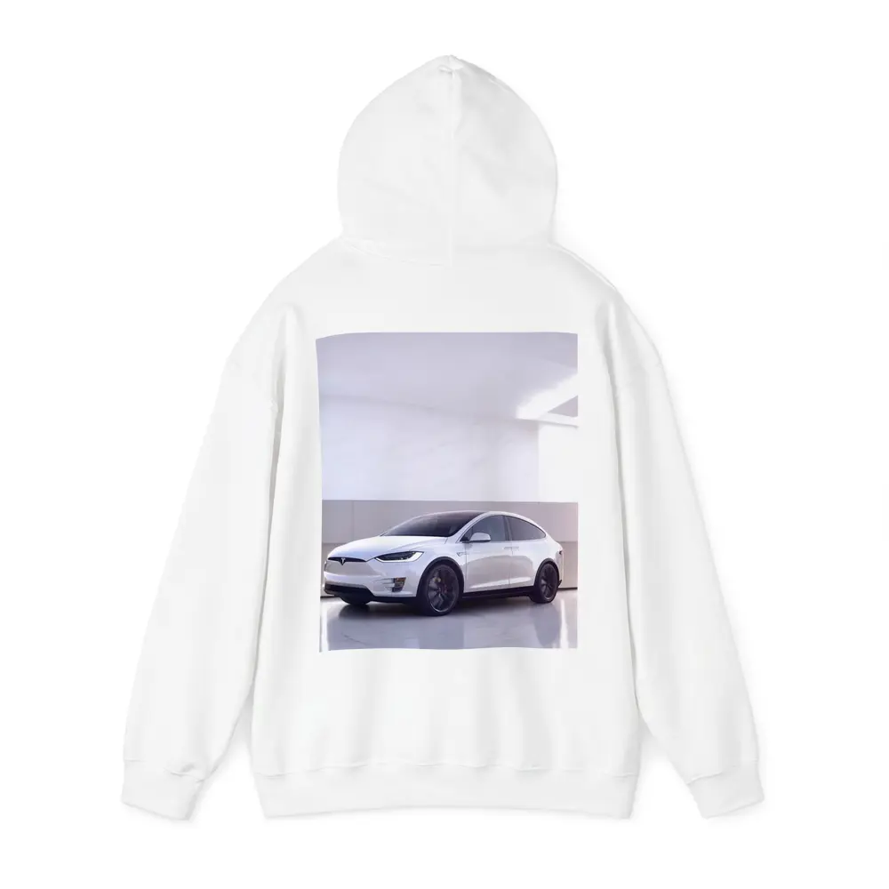 Tesla Model X White Marble Showroom – Hoodies