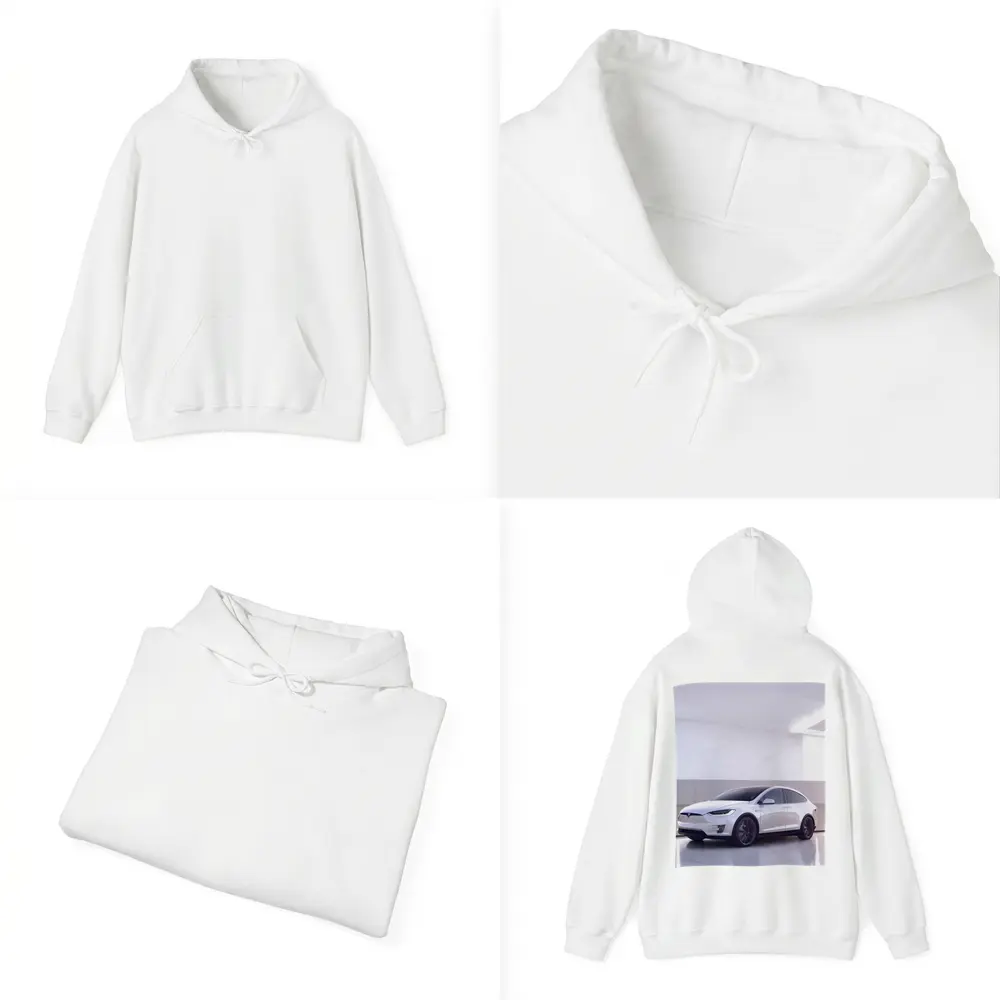 Tesla Model X White Marble Showroom – Hoodies