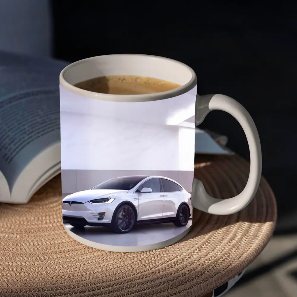 Tesla Model X White Marble Showroom – Mugs