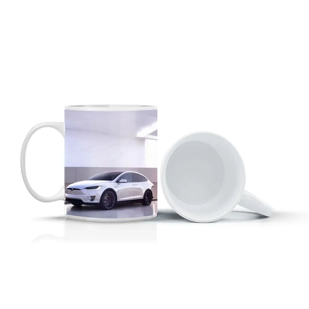 Tesla Model X White Marble Showroom – Mugs