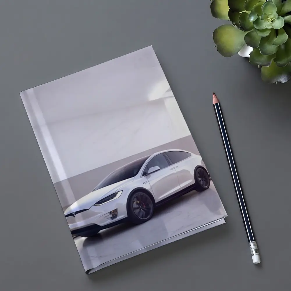 Tesla Model X White Marble Showroom – Notebooks