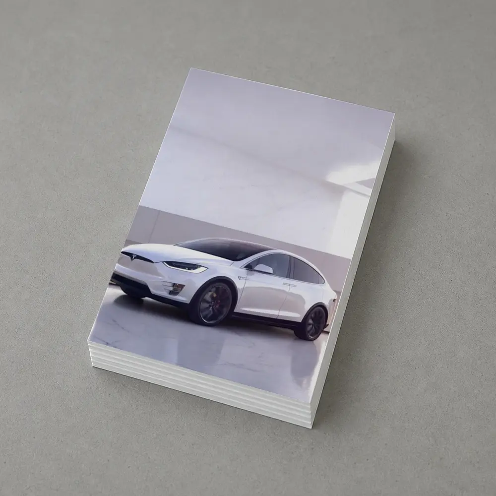 Tesla Model X White Marble Showroom – Postcards