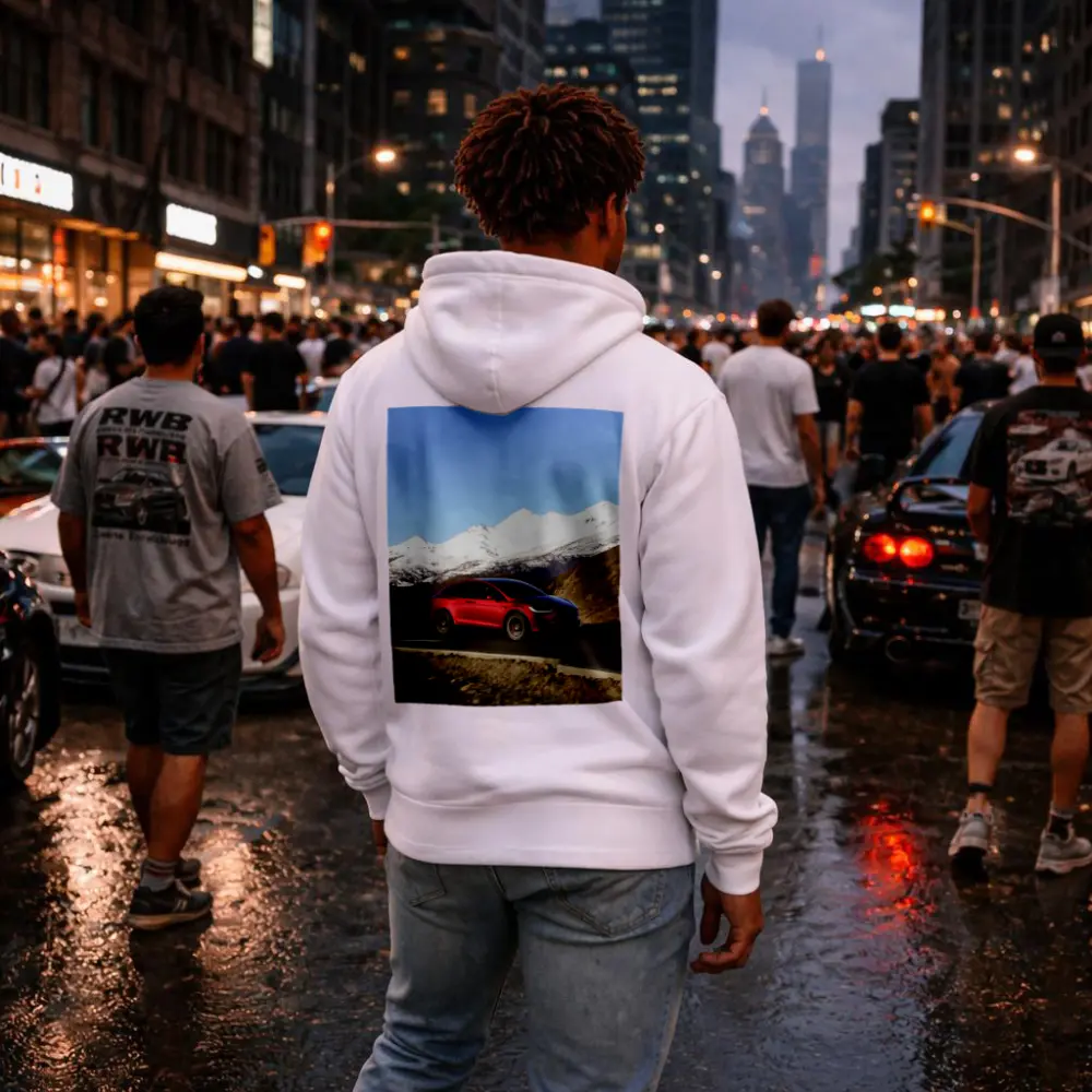 Tesla Model X Red Mountain Road Drive – Hoodies