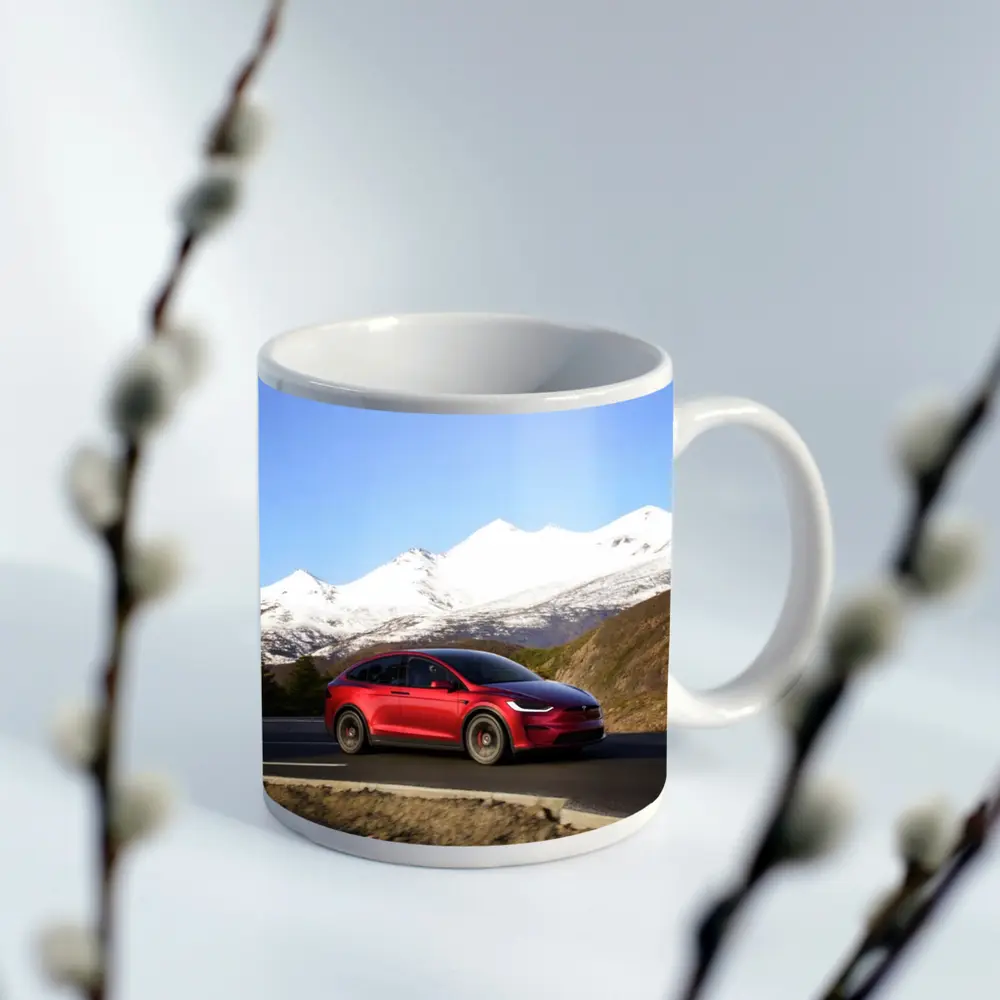 Tesla Model X Red Mountain Road Drive – Mugs