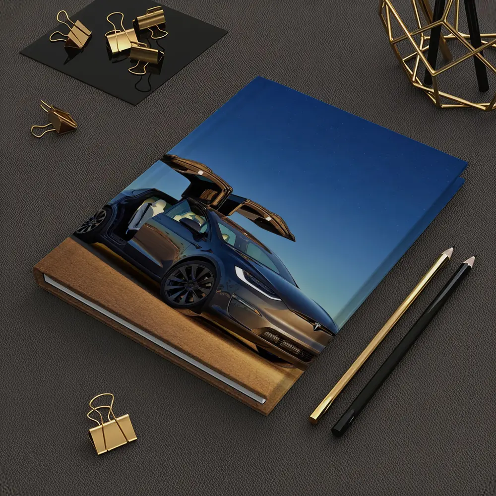 Tesla Model X Falcon Wings Night Sky – Notebooks