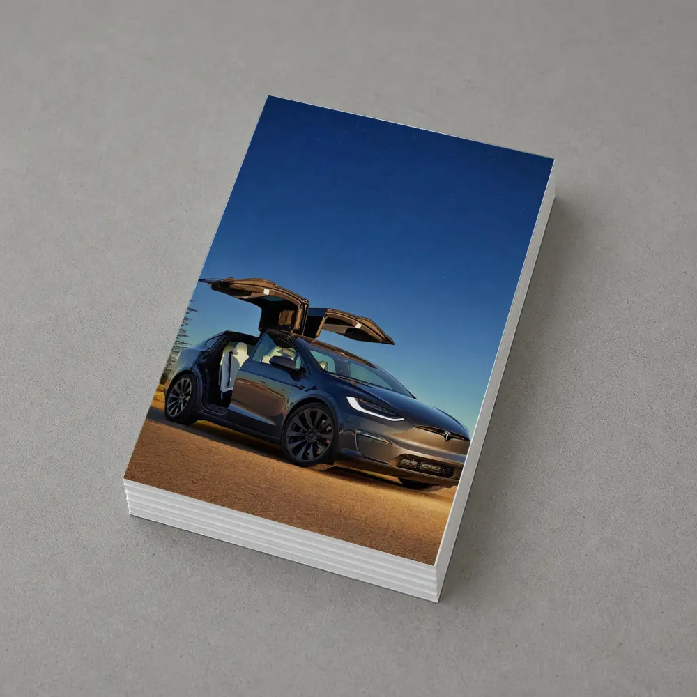 Tesla Model X Falcon Wings Night Sky – Postcards