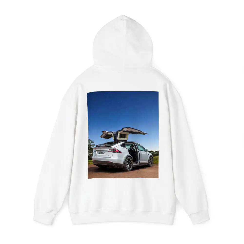 Tesla Model X Falcon Wings Night Sky – Hoodies