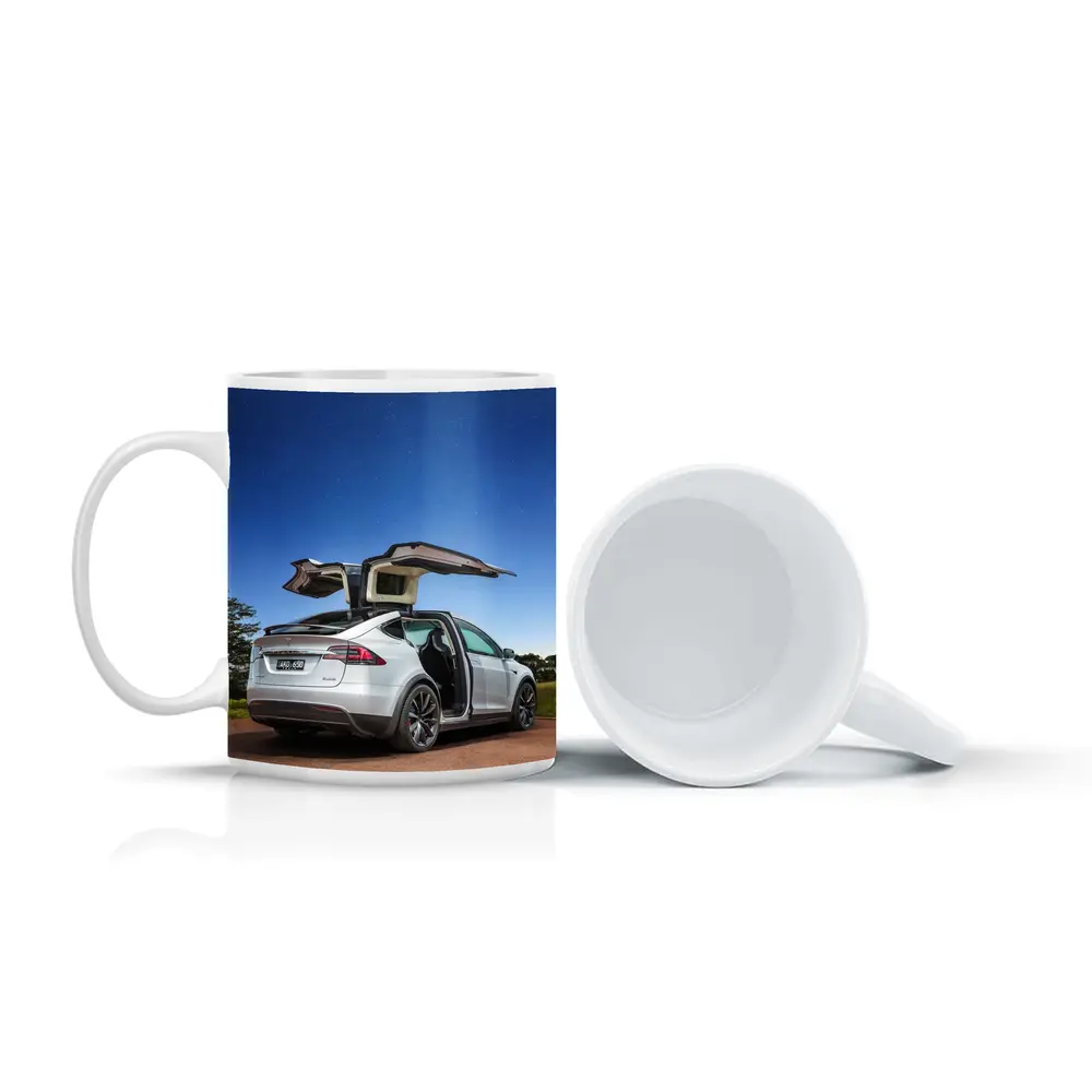 Tesla Model X Falcon Wings Night Sky – Mugs