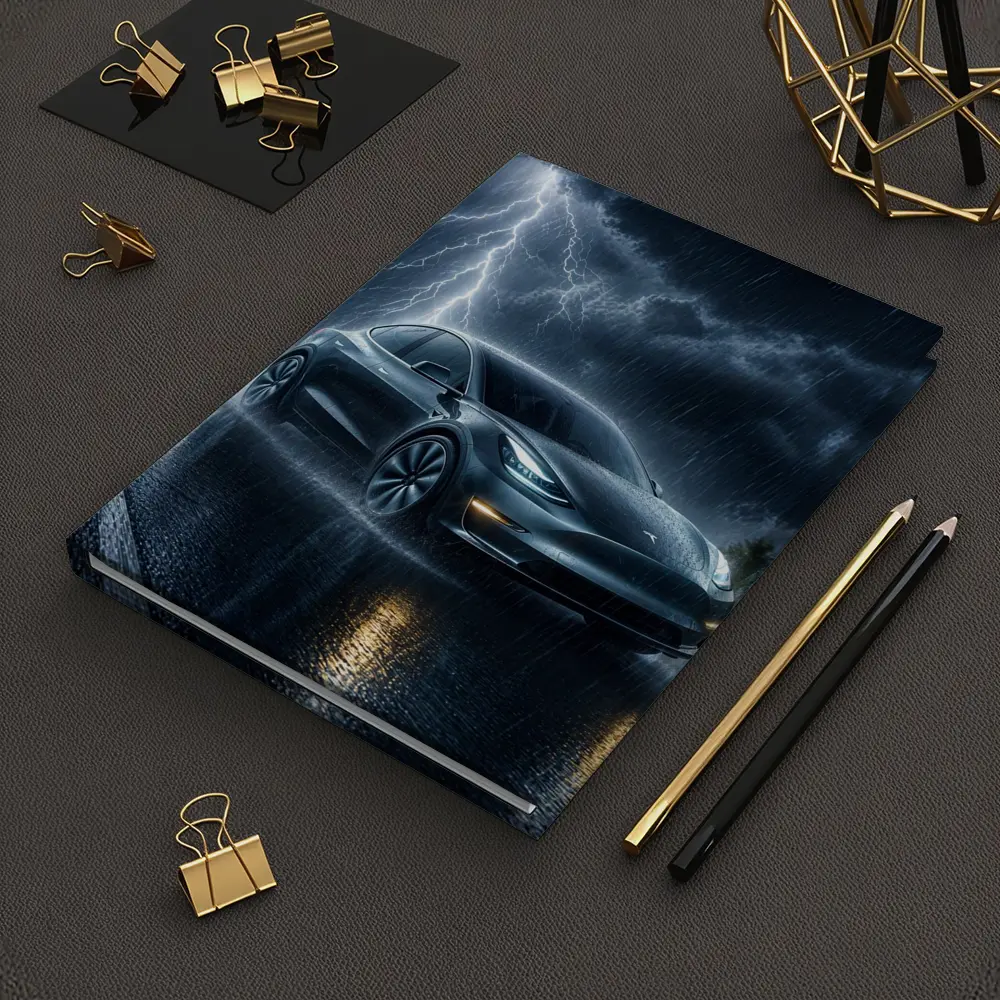 Tesla Model Y Driving Through Lightning Storm – Notebooks
