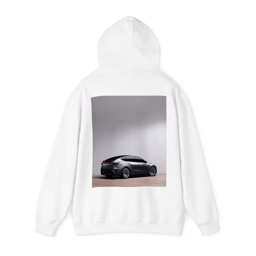Tesla Model Y Gray Studio Background – Hoodies