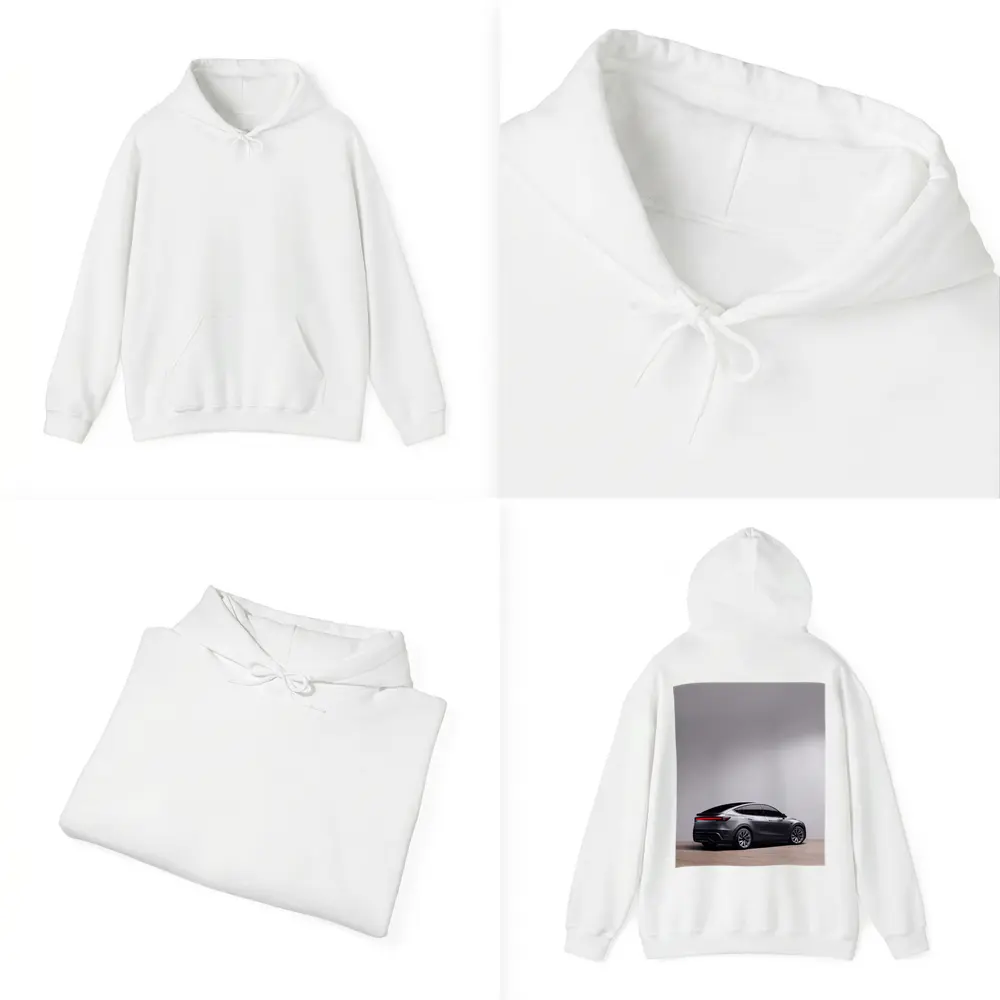 Tesla Model Y Gray Studio Background – Hoodies