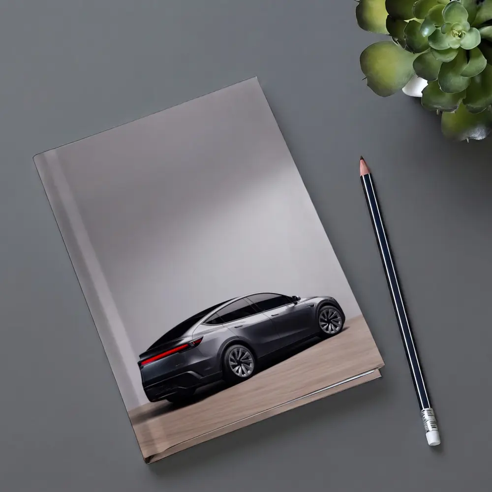 Tesla Model Y Gray Studio Background – Notebooks
