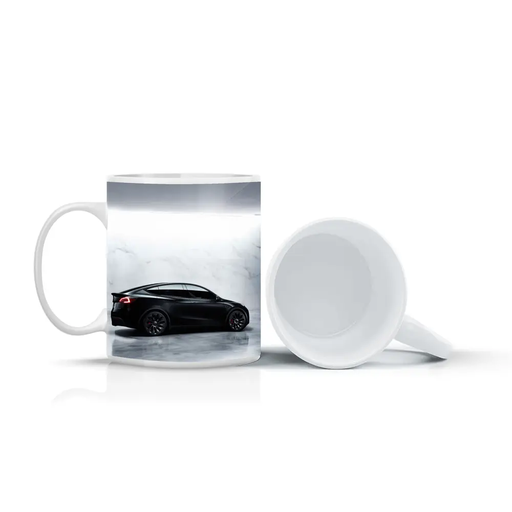 Tesla Model Y Black Matte Marble Studio – Mugs