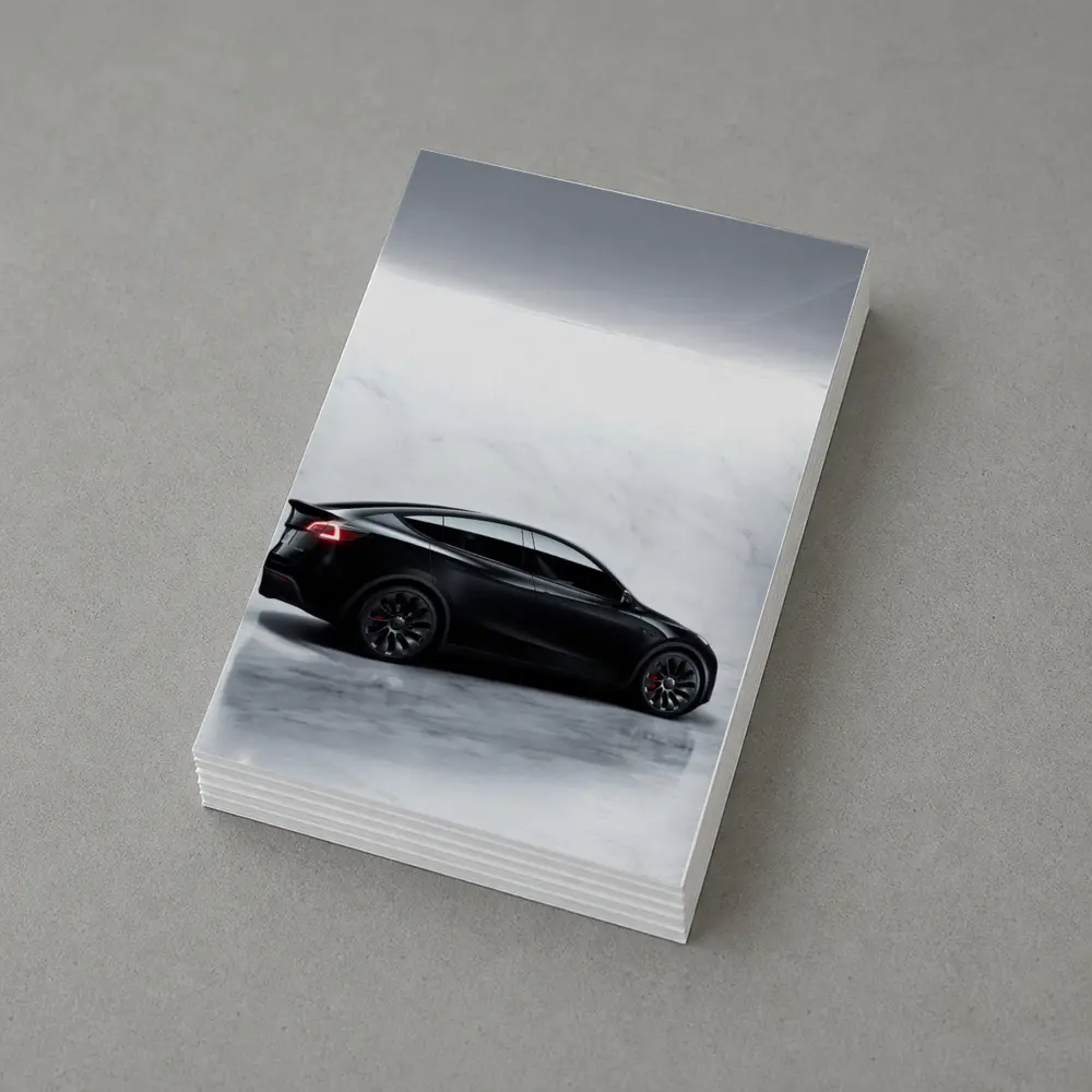 Tesla Model Y Black Matte Marble Studio – Postcards