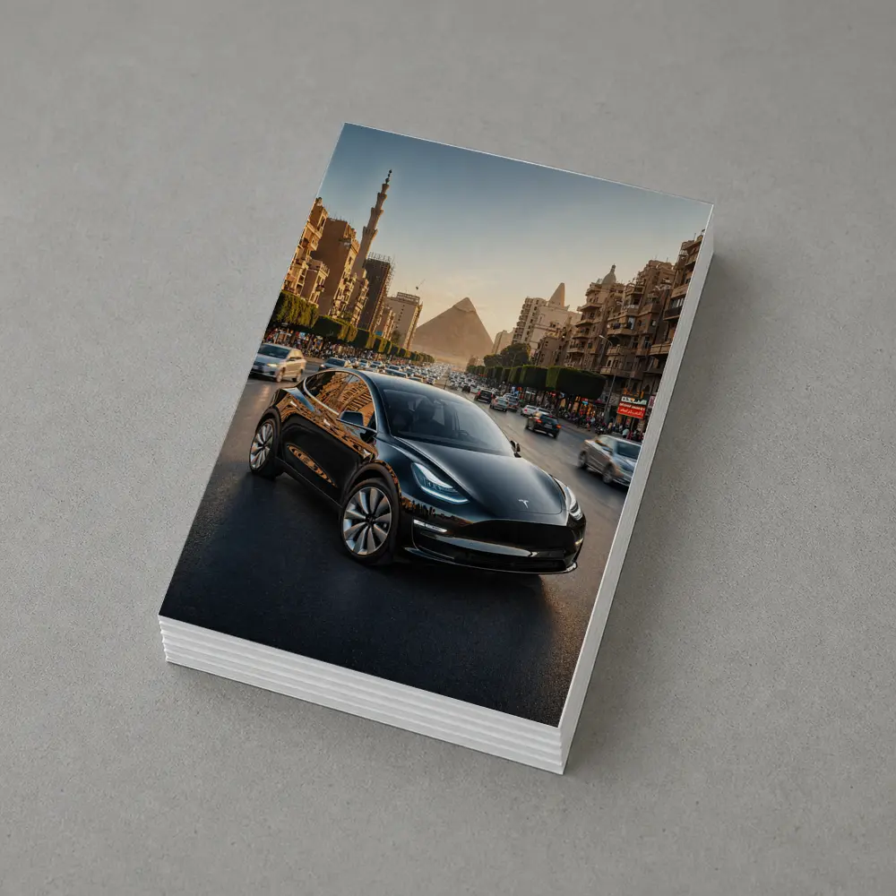 Tesla Model Y Driving Cairo Egypt Streets – Postcards