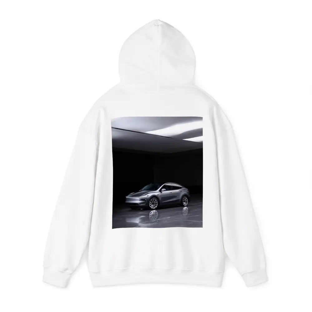 Tesla Model Y Silver Studio Dark Room – Hoodies