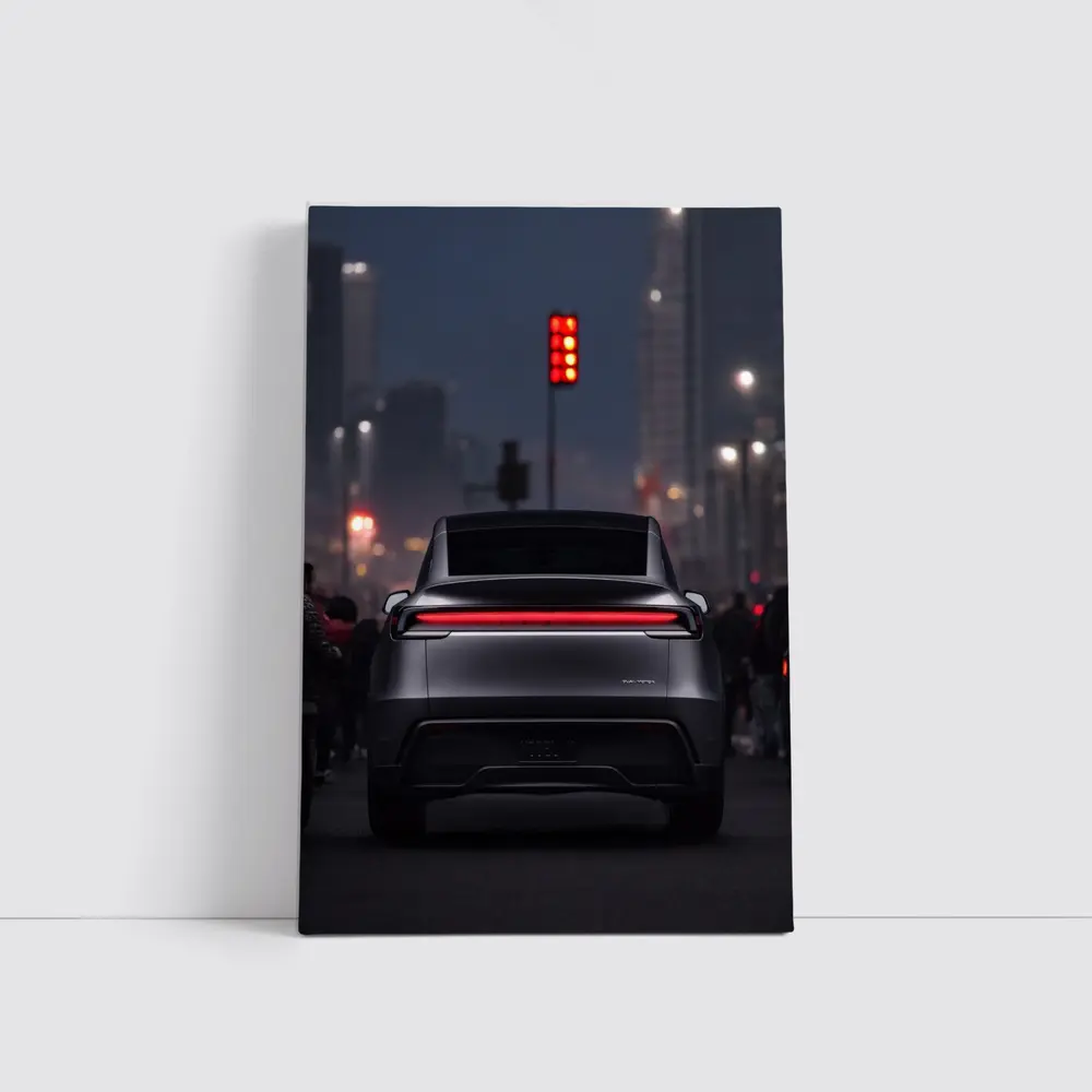 Audi Q8 E-Tron City Street Night – Wall Art