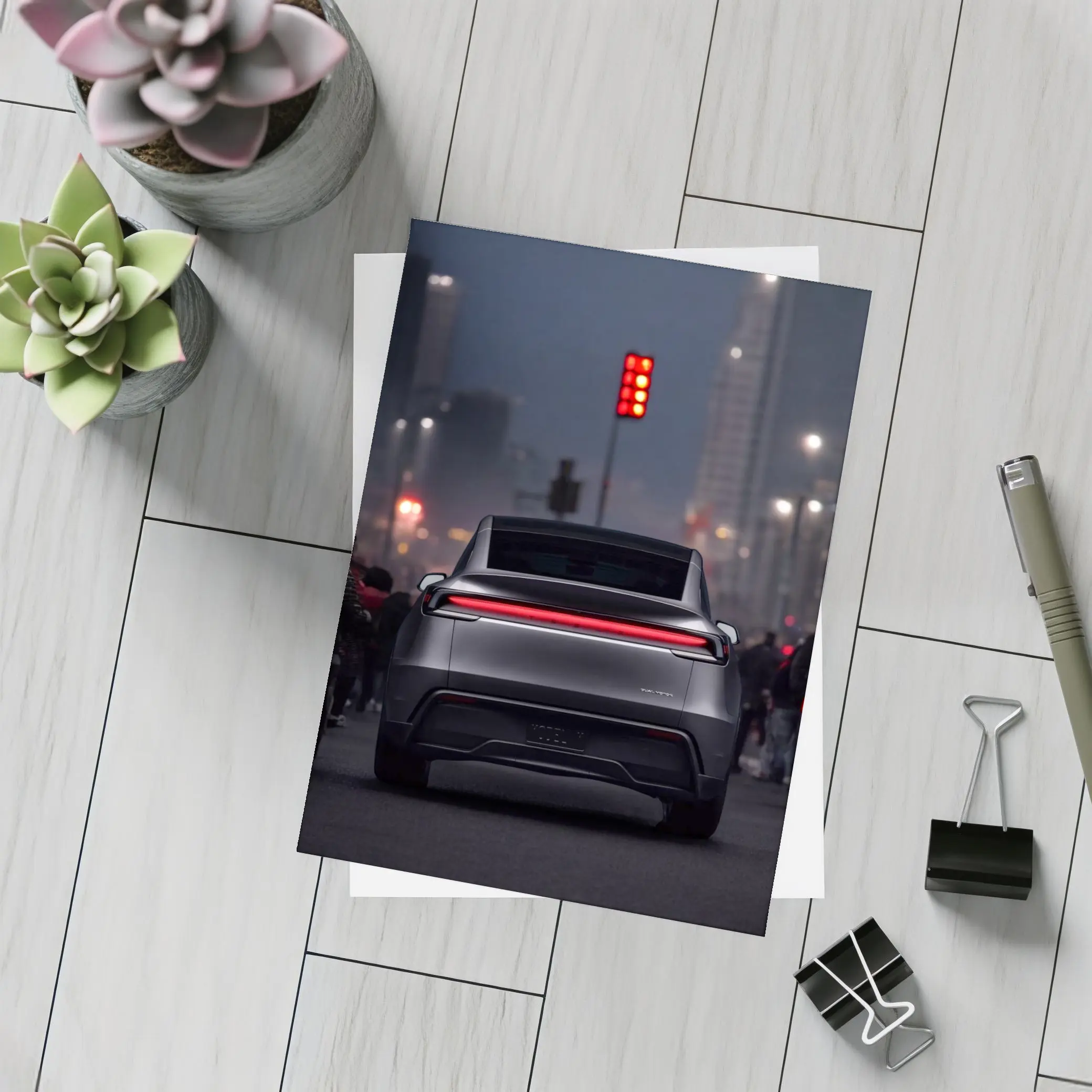 Audi Q8 E-Tron City Street Night – Postcards