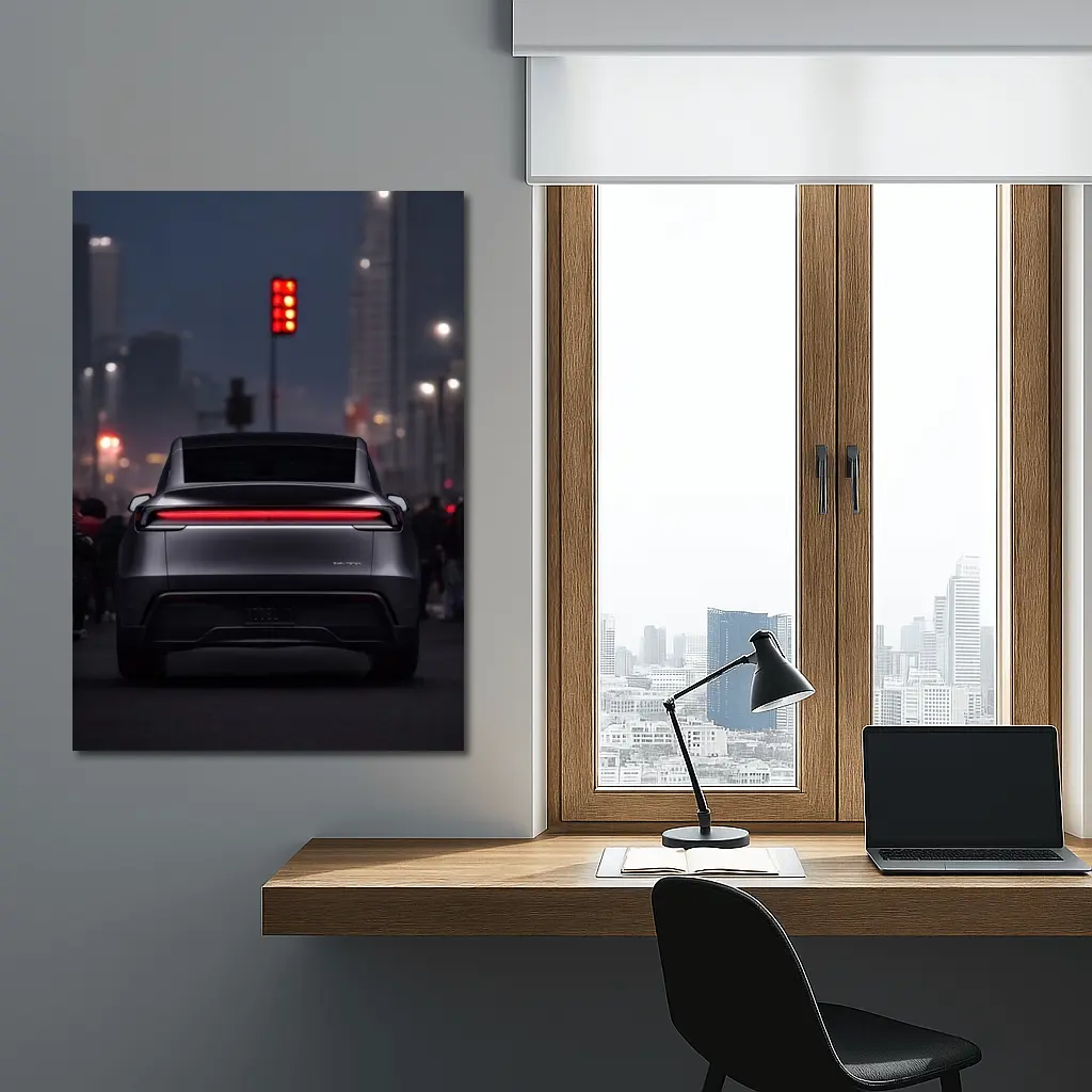 Audi Q8 E-Tron City Street Night – Wall Art