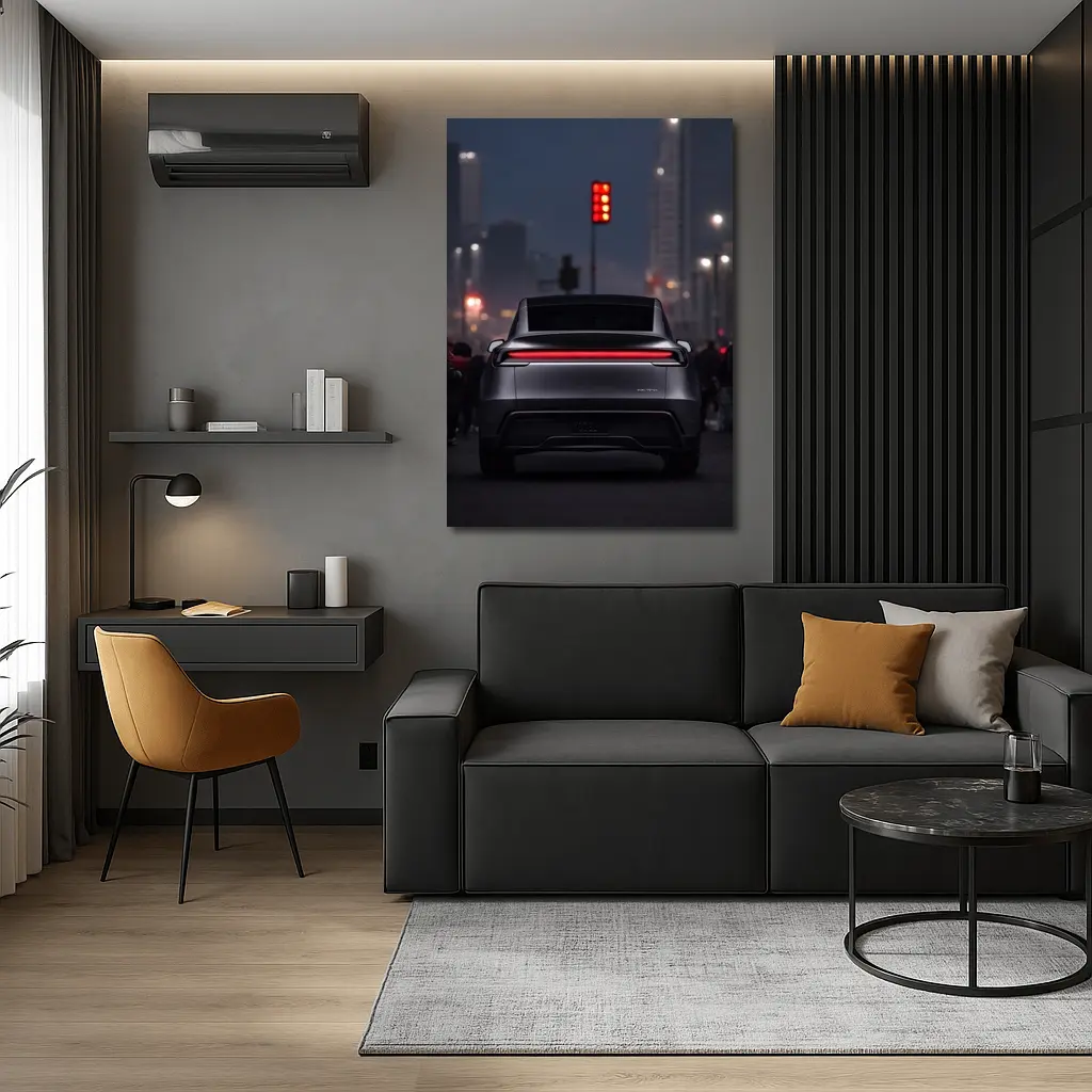 Audi Q8 E-Tron City Street Night – Wall Art