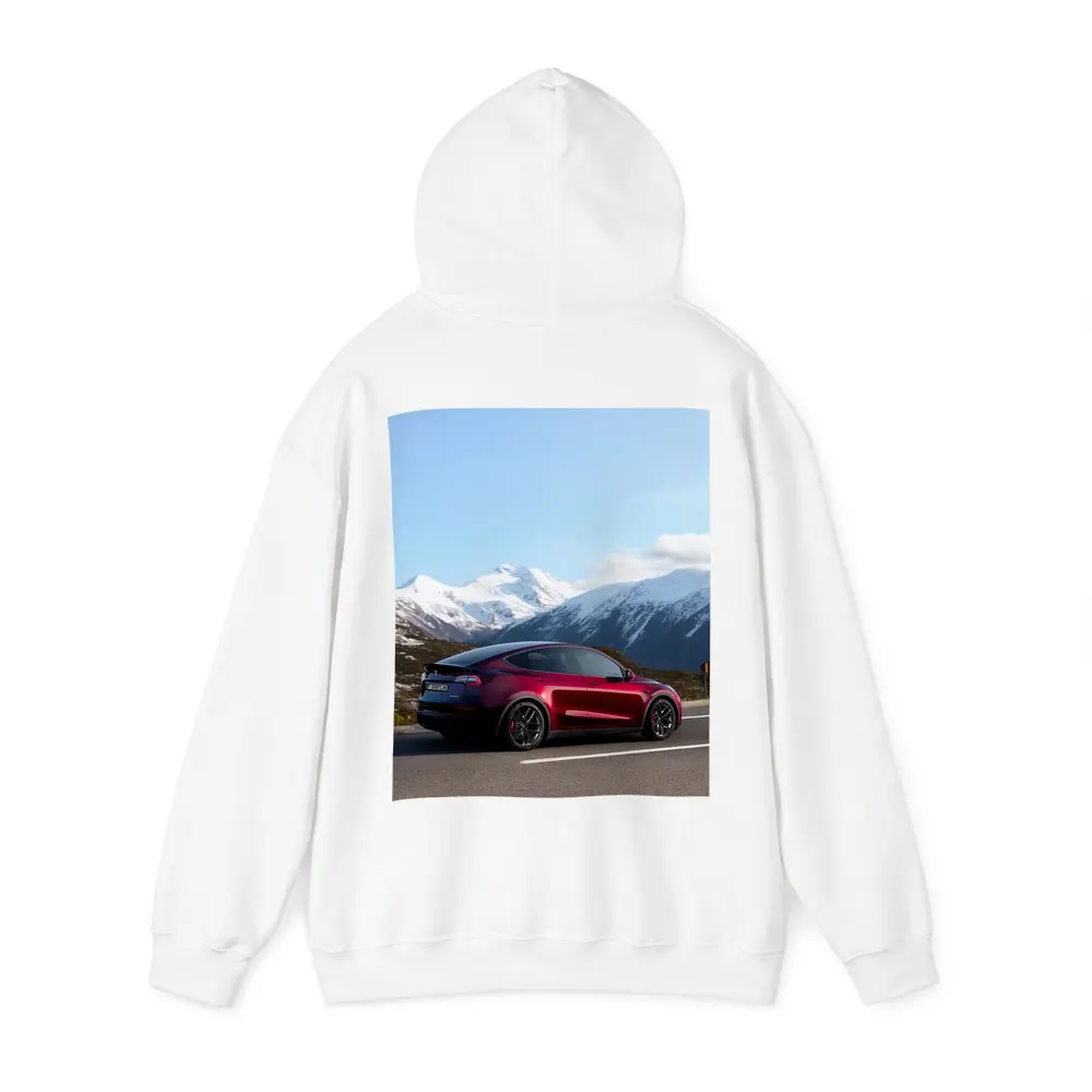 Tesla Model Y Red Mountain Road Drive – Hoodies