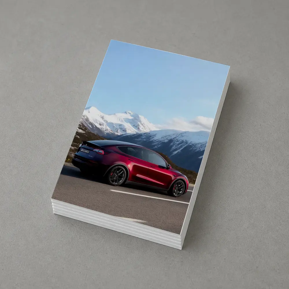 Tesla Model Y Red Mountain Road Drive – Postcards